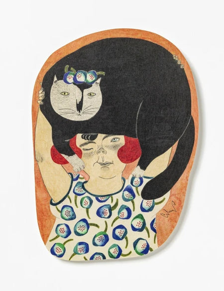 MoritaMiW | Postcard | Girl/Black Cat