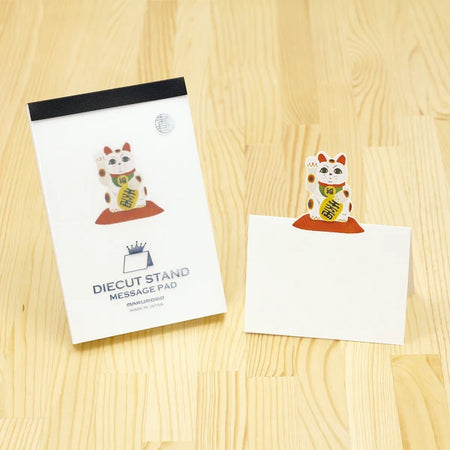 Marumo | Die-cut Standing Memo Pad | Beckoning Cat