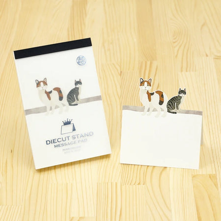 Marumo | Die-cut Standing Memo Pad | Cats