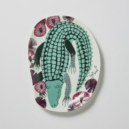 MoritaMiW | Porcelain Plate | Crocodile