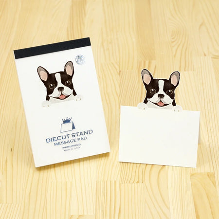 Marumo | Die-cut Standing Memo Pad | French Bulldog