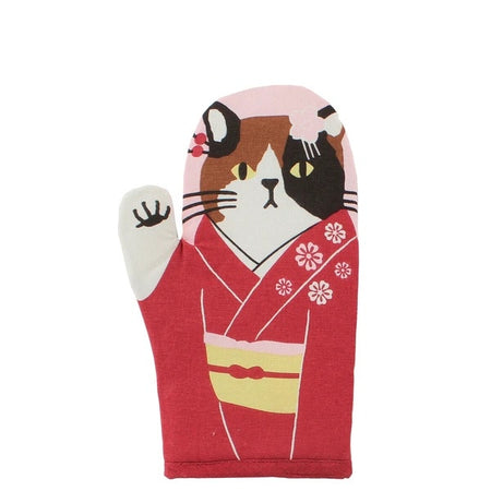 One-handed Oven Mitten | Manekineko Kimono