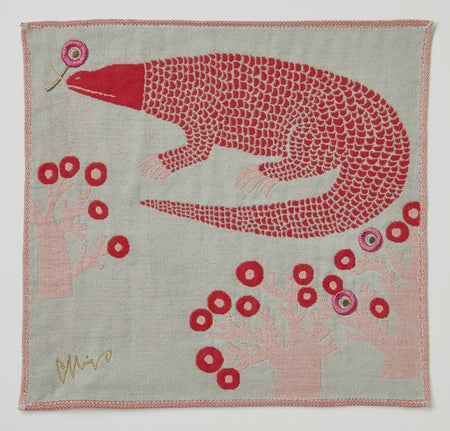 moritaMiW | Handkerchief | Blue/Komodo Dragon