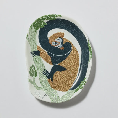 MoritaMiw | Porcelain Plate | Monkey