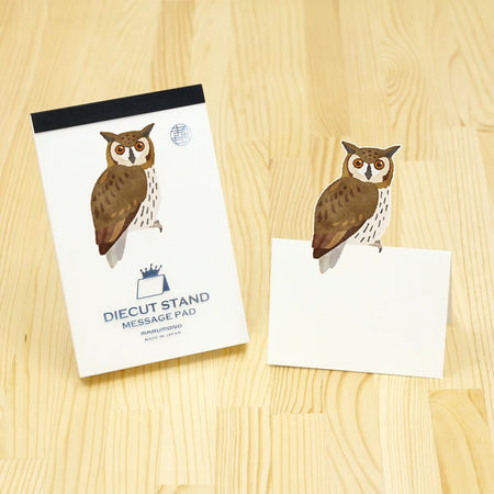 Marumo | Die-cut Standing Memo Pad | Owl