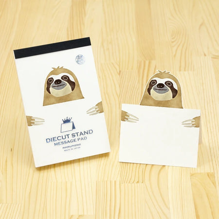 Marumo | Die-cut Standing Memo Pad | Sloth