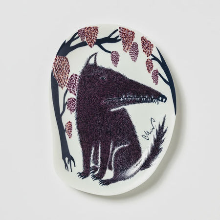 MoritaMiW | Porcelain Plate | Wolf