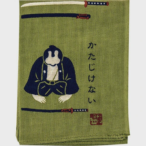 HAMAMONYO | Handkerchief | Samurai Warrior Green