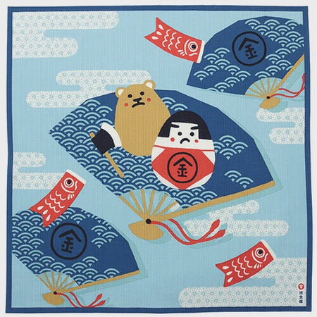 HAMAMONYO | Handkerchief | Bear and Daruma