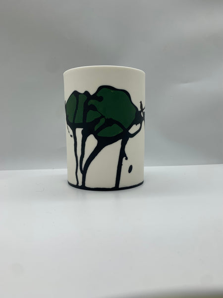 Linda Marr | Cylinder Large | Dark Green/Black