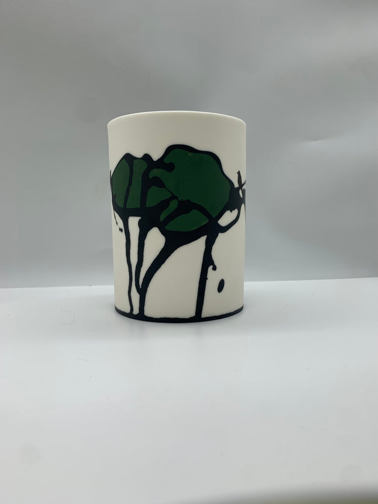 Linda Marr | Cylinder Large | Dark Green/Black