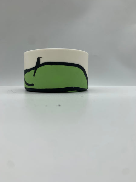Linda Marr | Cylinder Small | Light Green/Black