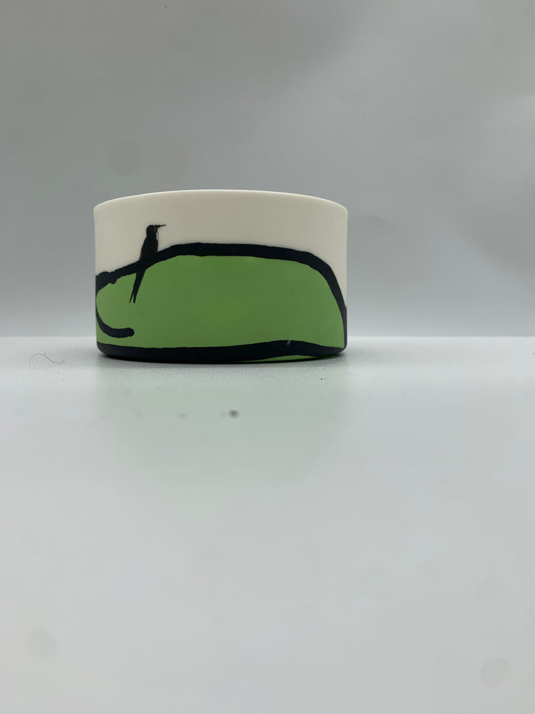 Linda Marr | Cylinder Small | Light Green/Black