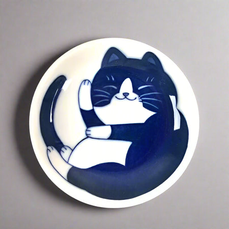 Mino Ware Cat Plate 10cm | Nyan Hachiware