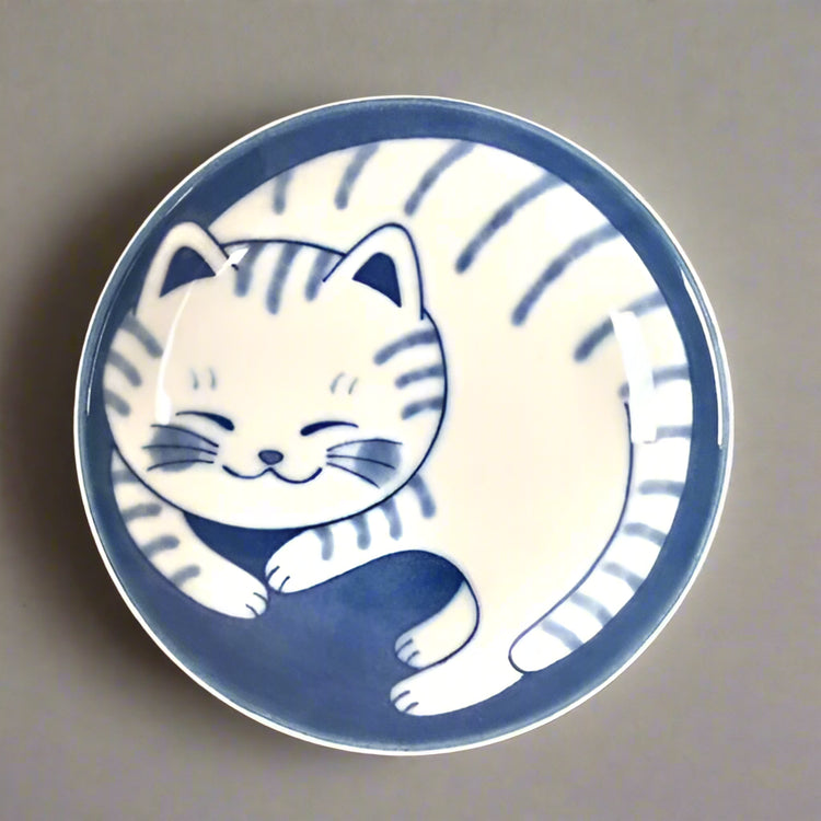 Mino Ware Cat Plate 10cm | Nyan Tiger