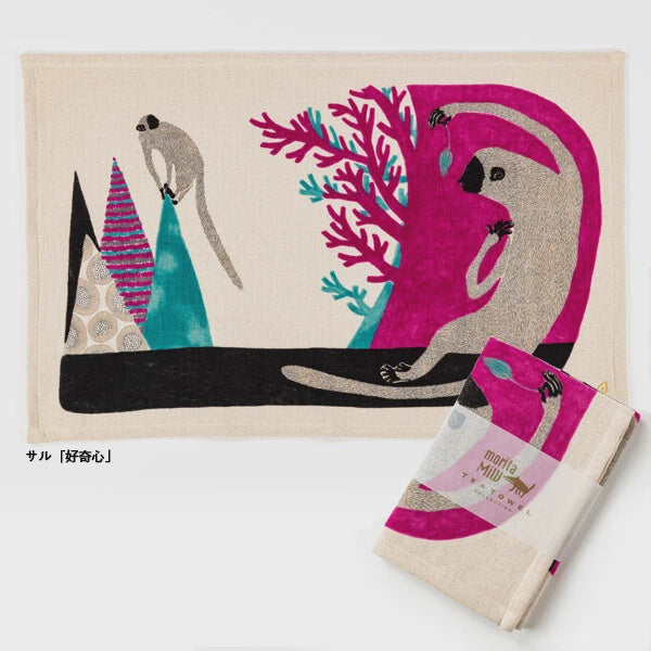 MoritaMiW | Imabari Towel | Monkey/Pink
