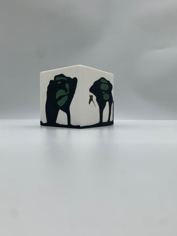 Linda Marr | Square Box Small | Dark Green/Black