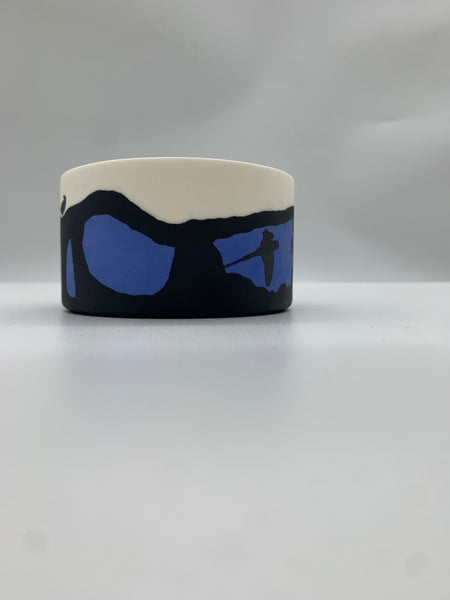 Linda Marr | Cylinder Small | Blue/Black