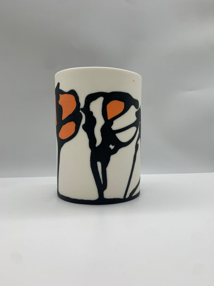 Linda Marr | Cylinder Large | Orange/Black