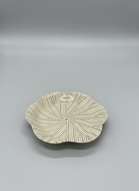 Flower Ceramic Plate | Feather