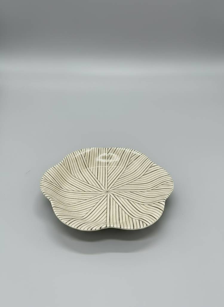 Flower Ceramic Plate | Feather