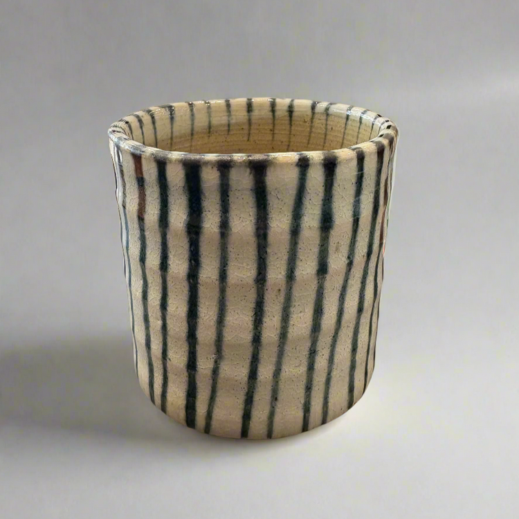 Large Japanese Teacup | Stripes