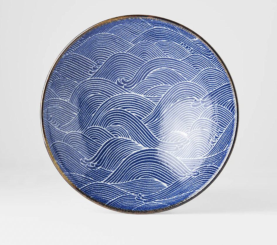 Maeda | Wave Noodle Bowl | Blue/White