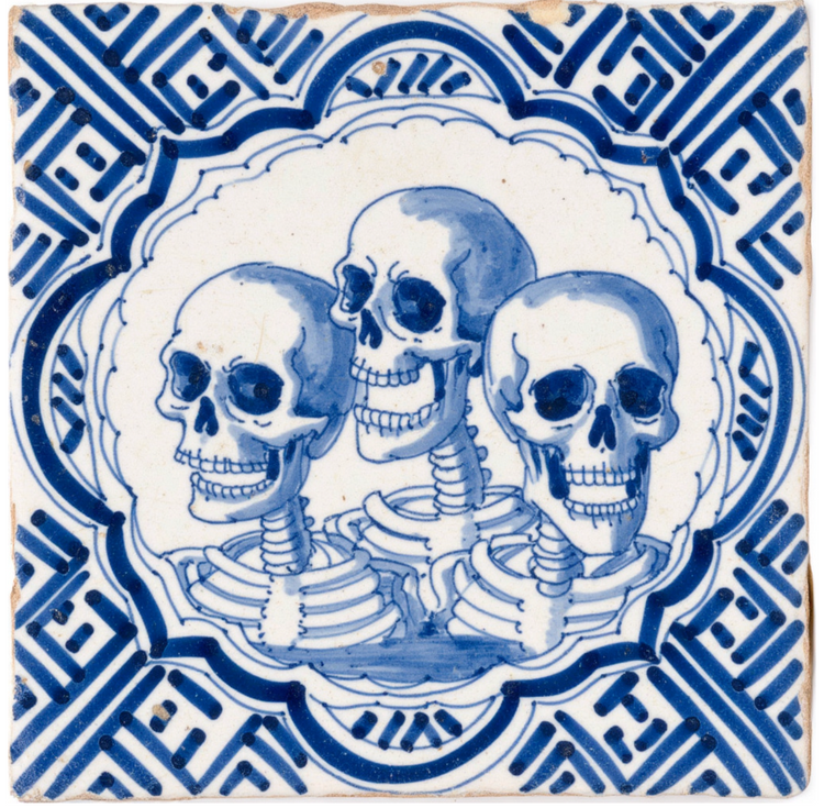 Studio Sin House | Tile | Skulls Lauging