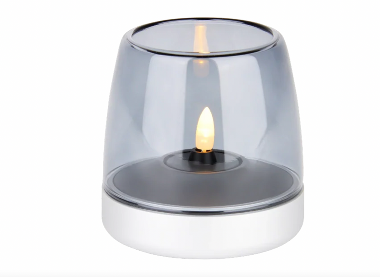 Kooduu | Glow 10 | Candle and Holder Set | Frosted Silver
