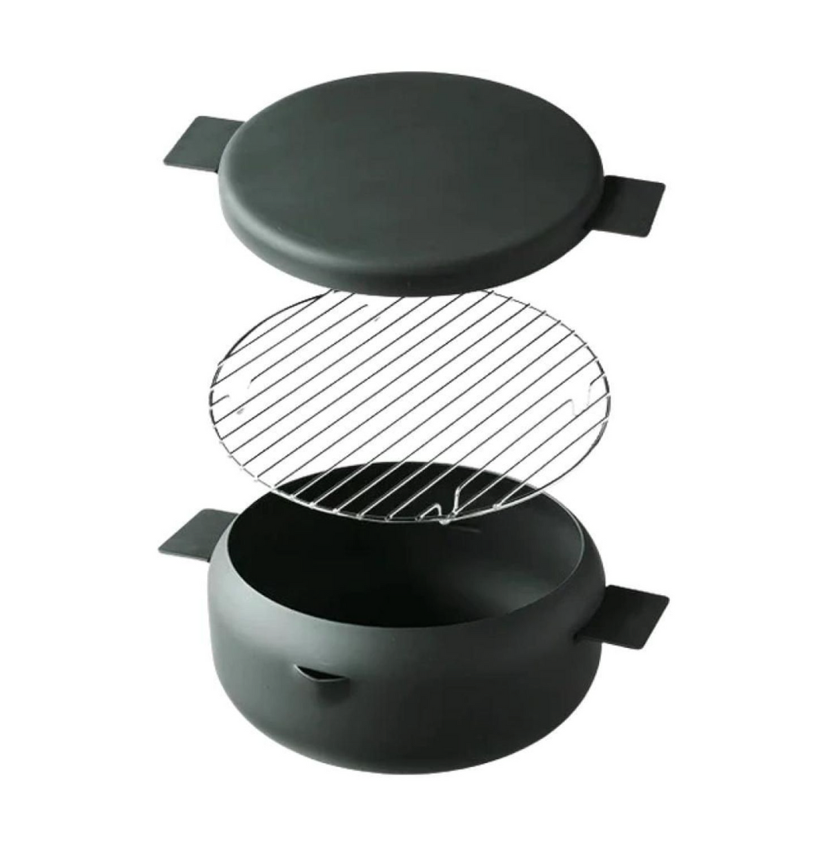 10 JIU | DEEP FRYER PAN WITH LID & MESH TRAY