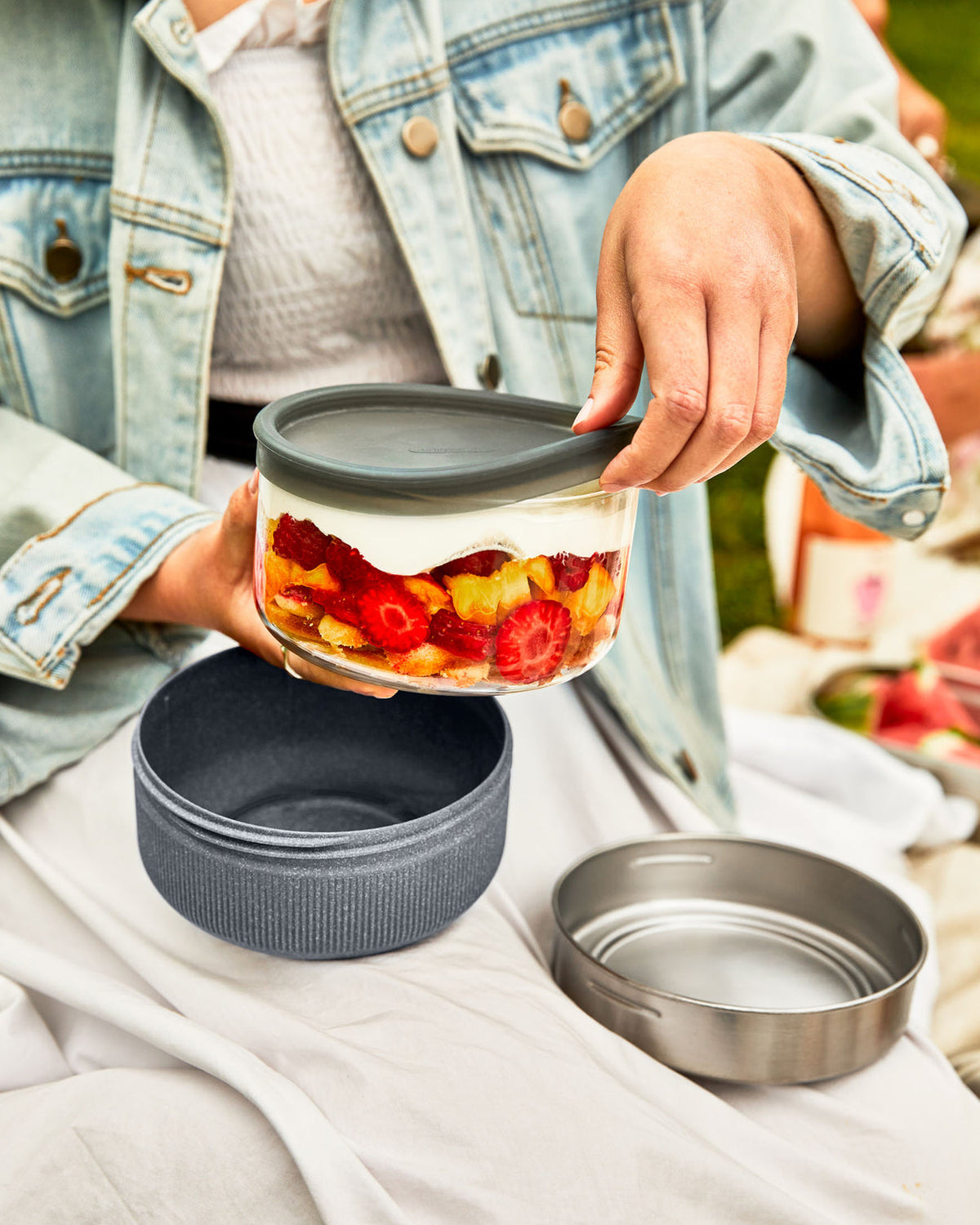 Black + Blum | Glass Lunch Bowl | Slate