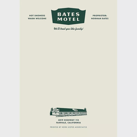 Hotel Fictional Notepad: Bates Motel | Individual
