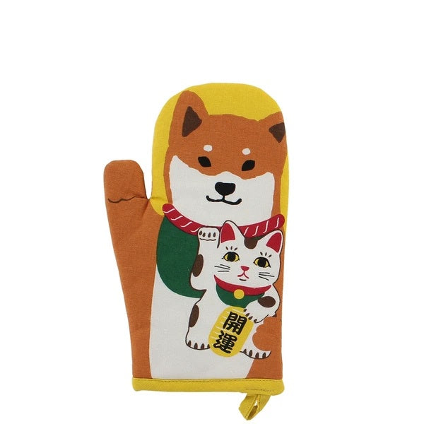 One-handed Oven Mitten | Shiba and Manekineko